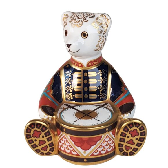 Royal Crown Derby Teddy Bear Drummer Paperweight — Limited Edition of 1,000 - Picture 3 of 12